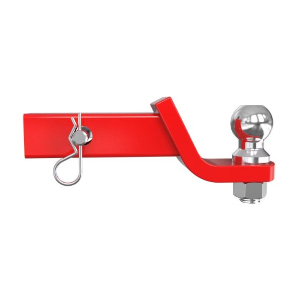 Heavy-Duty 2" Drop Trailer Hitch Ball Mount with Solid Hitch Pin & Chrome Ball