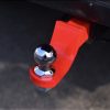 Heavy-Duty 2" Drop Trailer Hitch Ball Mount with Solid Hitch Pin & Chrome Ball