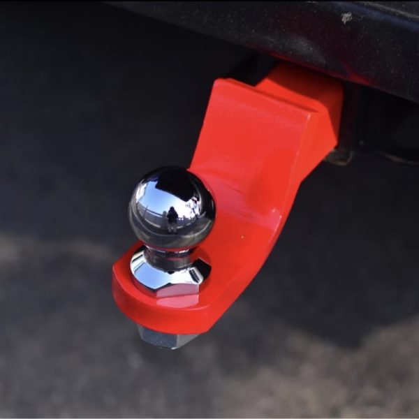 Heavy-Duty 2" Drop Trailer Hitch Ball Mount with Solid Hitch Pin & Chrome Ball