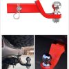 Heavy-Duty 2" Drop Trailer Hitch Ball Mount with Solid Hitch Pin & Chrome Ball